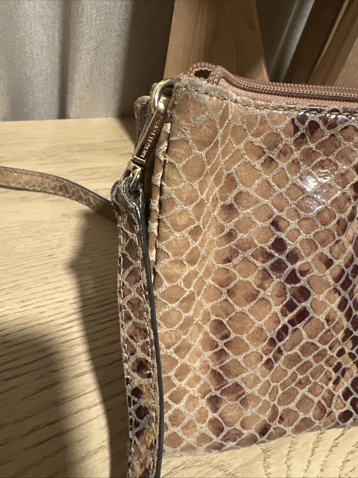 MICHAEL Kors Vintage Sloan Python Embossed Print … - image 3