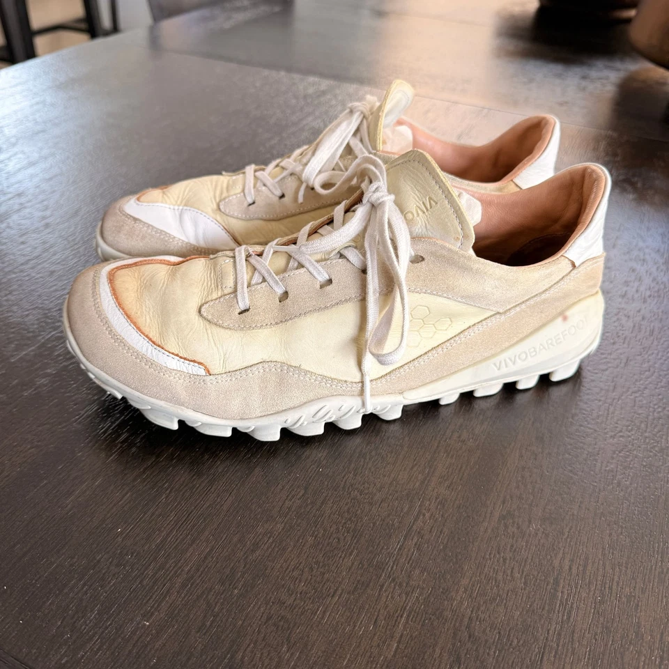 Vivobarefoot Novus Wild Hide Leather Trainers in Natural size 43 men  - Image 2 of 4