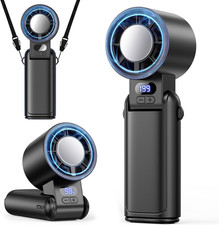 3-In-1 Handheld Fan Features a 4000Mah Rechargeable USB Battery, Making It Ideal