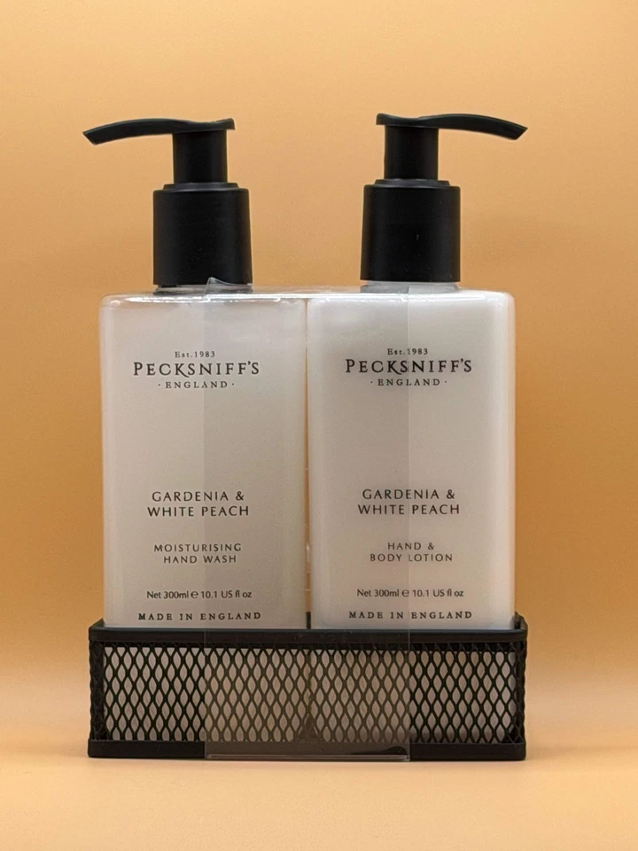 PECKSNIFF'S Pecksniffs Gardenia & White Peach Hand Wash, Hand & Body Set 300ml Each