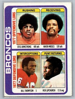 1978 Topps #508 Otis Armstrong / Haven Moses / Bill Thompson / Rick Upchurch