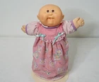 Vintage Cabbage Patch Kid Bald Preemie Brown Eyes Open Mouth HM18 1989 Hasbro