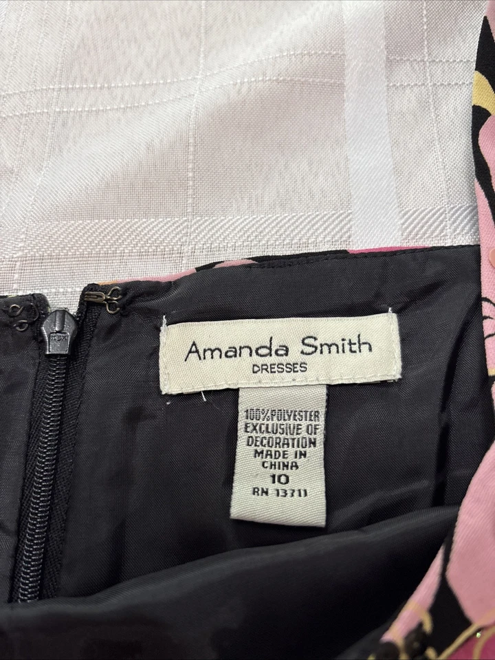 Vestido Amanda Smith Y2K Sin Mangas Cuello Recto Floral Cuentas 10 Foto 3 de 4