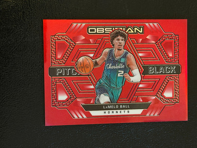 Lamelo Ball 2021-22 Panini Obsidian Pitch Black Asia Red #2