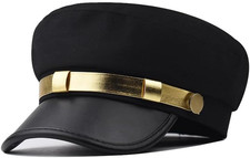 Unisex Chauffeur Hat for Men Women Captain Sailor Newsboy Cap Costume Hats