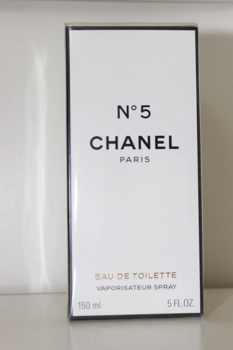 CHANEL NO.5 EAU DE TOILETTE 150 ml FRASCO ATOMIZADOR NUEVO/EMBALAJE ORIGINAL 1ª edición 1924