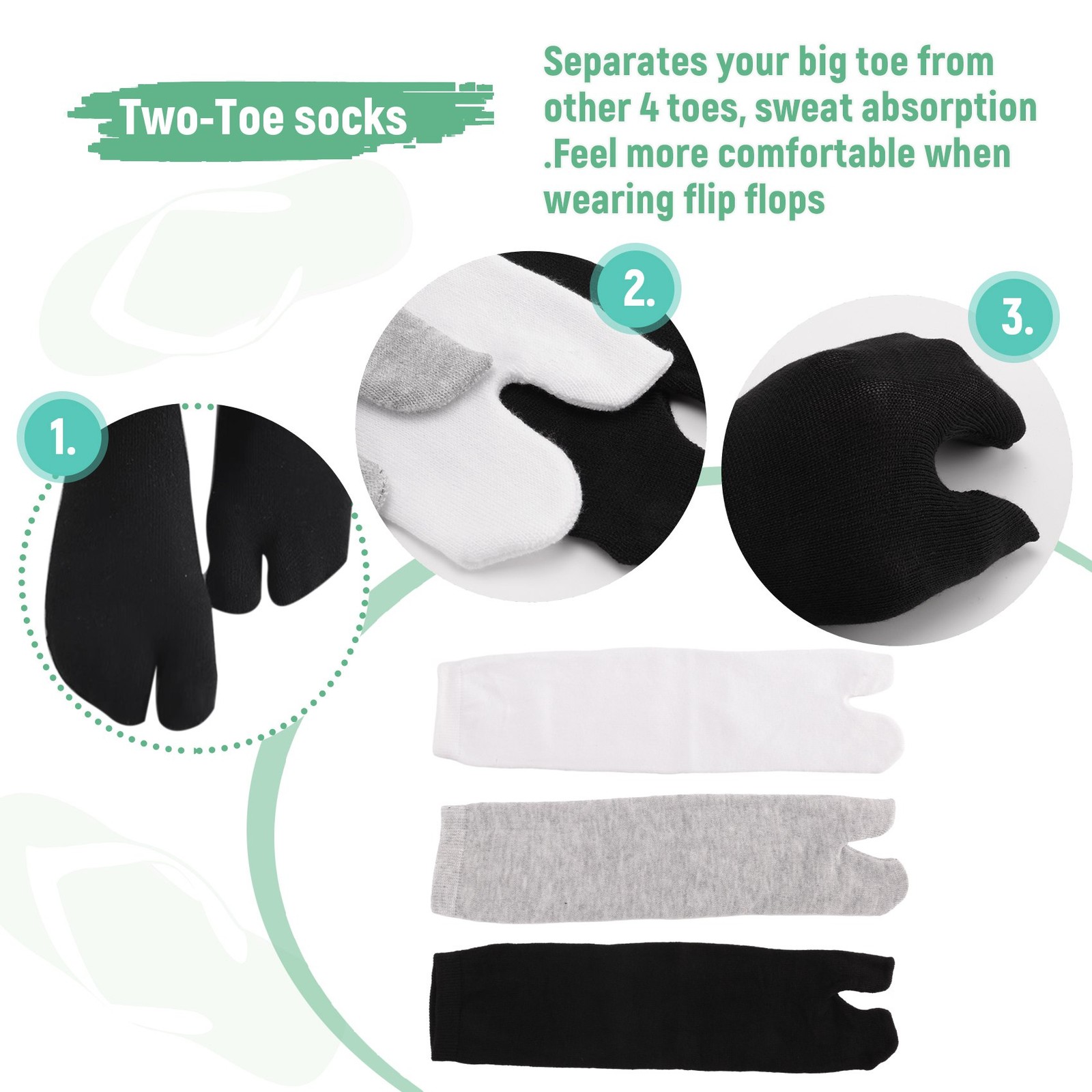 APL 3 paia sandalo infradito giapponese punta divisa Tabi Geta Zori4392