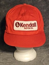Vintage Kendall Motor Oil Patch Trucker Snapback Hat Swingster Cap USA