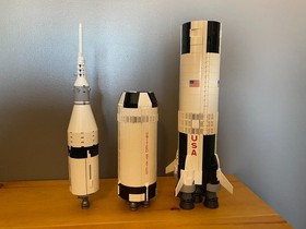 LEGO Ideas NASA Apollo Saturn V 92176 Used Incomplete Rocket Build Only