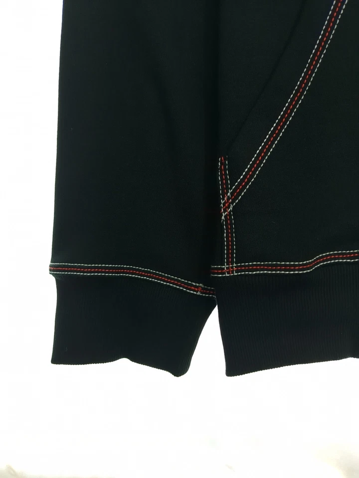 Sudadera con Capucha True Religion REPUJADA Triple Cremallera, L, Negra, Estampado Gráfico, Algodón 60/40 Foto 3 de 4