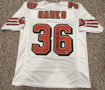 MERTON HANKS Signed Autographed Auto San Francisco 49ers Custom XL