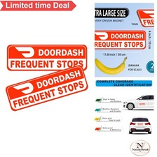 Delivery Car Magnets 2 Pack 11.8 x 4 Inch Reflective Removable Weather