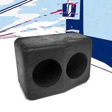 Rectangular 2 Hole 6" x 4" x 3-1/4" Molded Dock Bumper Semi Truck Trailer