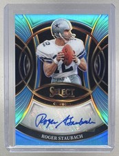 Roger Staubach 2025 Panini Select #SP-RSH Light Blue Prizm Signatures Auto /49