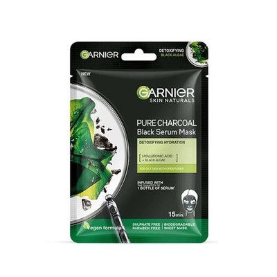 Garnier Skin Naturals Face Mask Hydrating & Detoxifying Black Serum Mask Pure28g