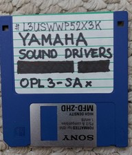 YAMAHA SOUND DRIVERS OPL3-SA na 1,44 MB to dyskietka ze sterownikiem