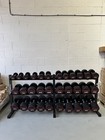 Round Dumbbell 2.5kg-50kg Set & 3 Tier Rack Full Home Gym Weights Training
