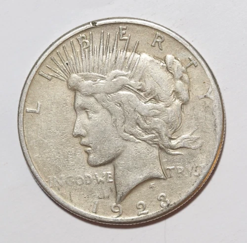 (1) VG 1923-S Peace Dollar 90% Silver San Francisco Mint Very Good $1 US Coin