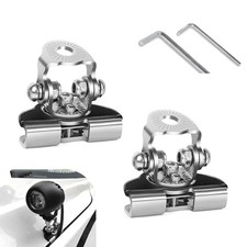 LED Light Bar Mounting Brackets, Wide-Angle Adjustable Pillar Hood 2 PCS Silver