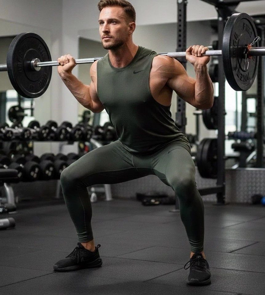 Pantalones de Gimnasio Nike Pro Dri-Fit TIGHT FIT Talla Mediana Verde Oliva Entrenamiento Correr Foto 2 de 4