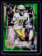 2025 Bowman University Chrome #23 Malik Rutherford Green Lava Refractor #/99