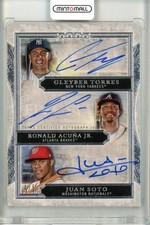 2020 Topps Five Star Gleyber Torres Ronald Acuna Juan Soto Triple Auto /5