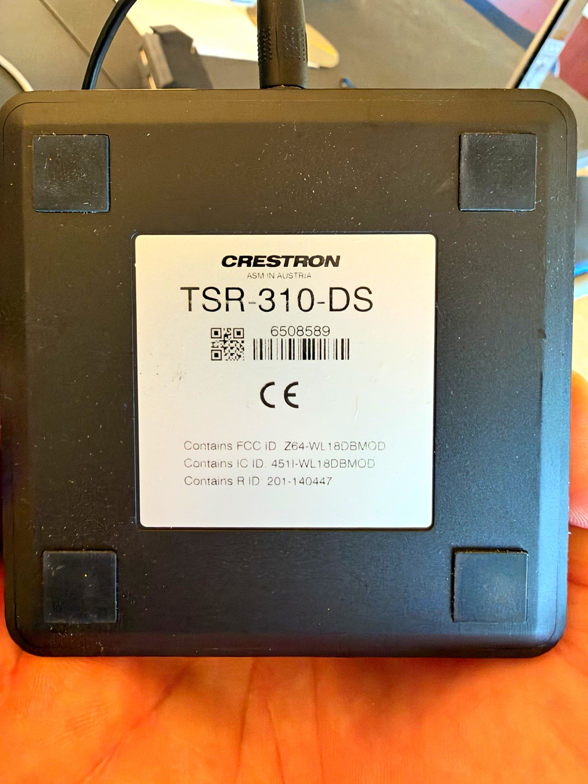 Crestron TSR-310-DS Wireless Remote Control w/ Charging Dock Black