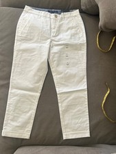 NEW Women's Tommy Hilfiger white chinos stretch slim fit 8 regular