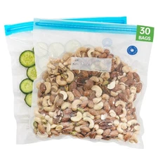GERYON Vacuum Sealer Bags 30 Pack (10"x11"), Reusable BPA-Free Zipper Bags fo...