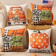 Double-Sided Fall Throw Pillow Covers Seasonal Home Decor Ideas New