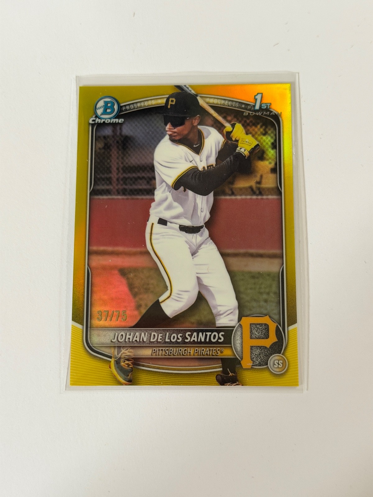 2025 Bowman Chrome Johan De Los Santos /75 true yellow refractor 1st