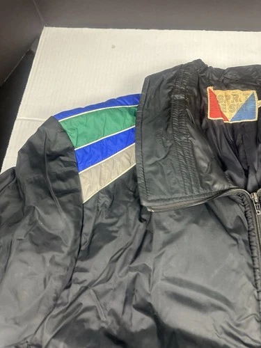 Vintage Esprit De Ski Puffer Style Jacket  Black Sz XL Stains And Wear See Pics image 6
