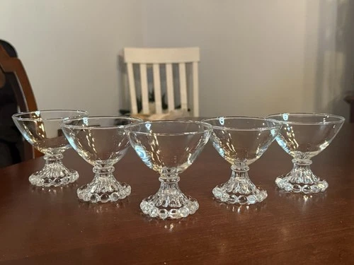 Vintage Anchor Hocking Berwick Boopie Champagne/Sherbet Glasses Set Of 5