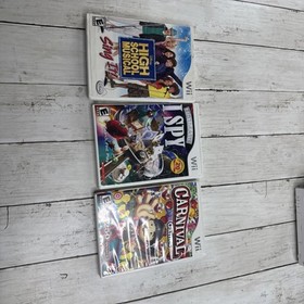 Nintendo Wii Console White Bundle Lot 6 Games 2 Controllers Microphones, Kinect+