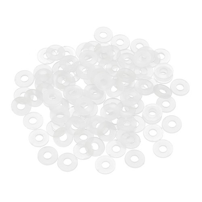 #ad 155Pcs M3 Nylon Flat Washers Plastic Washer 3mm ID 8mm OD 1mm Thick White $16.63