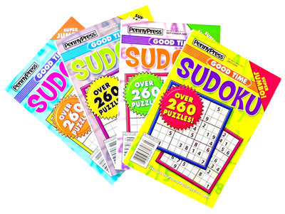 NEW Lot 4 Penny Press Dell Good Time Sudoku Puzzle Books Over 260 In Each Book!