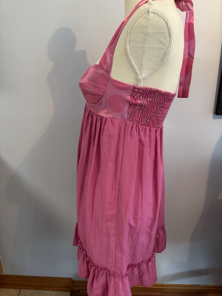 Sujetador Johnny Martin Sundress Rayón Incorporado Rosa Caliente Espalda Elástica Usado en Excelente Condición Talla 5 Foto 2 de 4