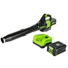 Greenworks 80V 580CFM Axial Leaf Blower with 2.5Ah Battery and Rapid Charger
