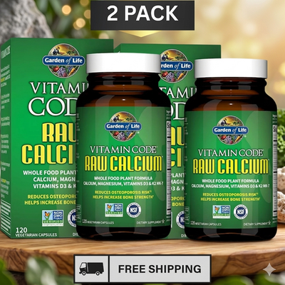 #ad FOR 2 BOXES Garden of Life Vitamin Code Raw Calcium 120 Capsules new with box $39.00
