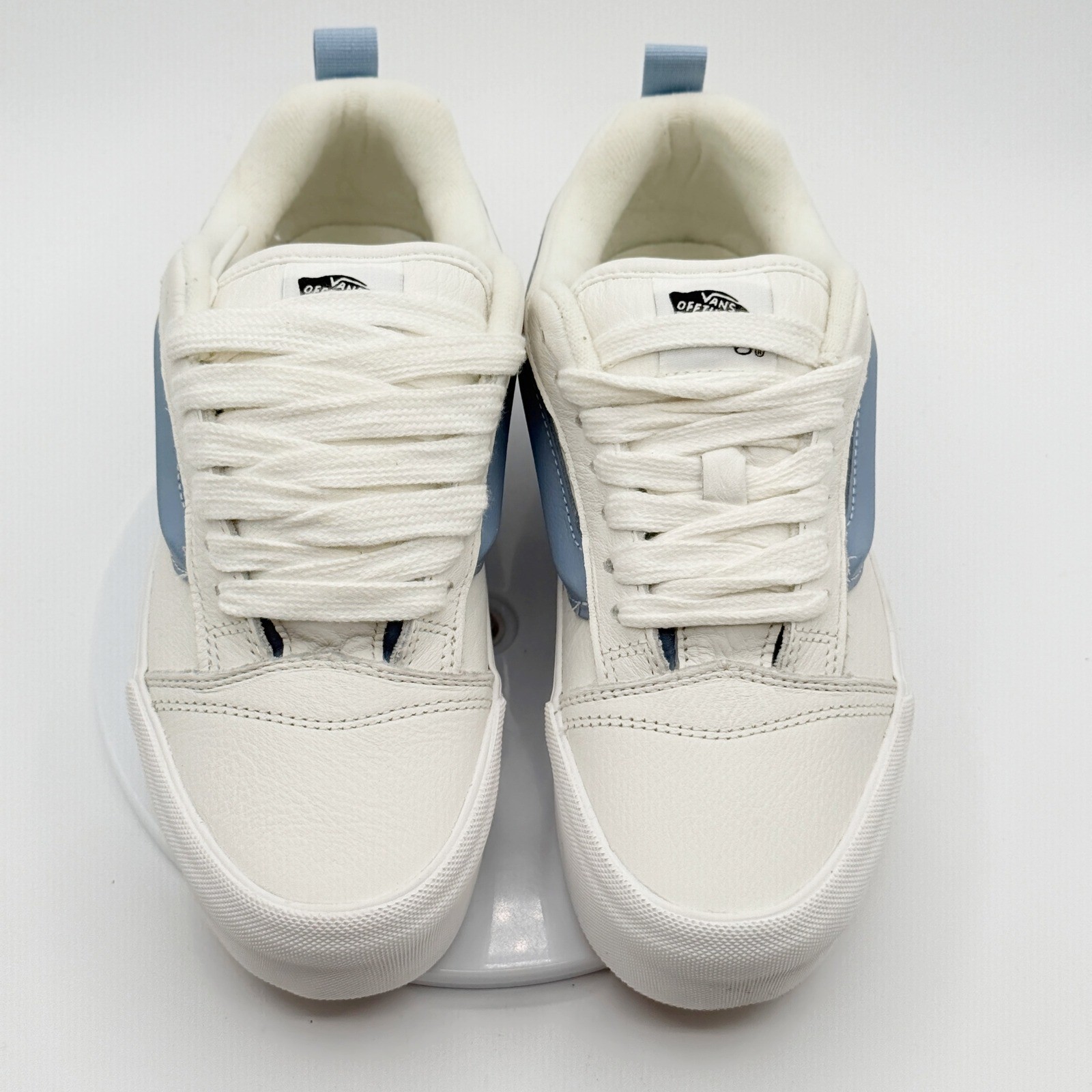 Vans Knu Skool Platform Low Top Sneakers Size 8 Womens White/Blue NEW thumbnail 3