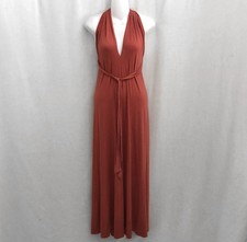 Reformation Halter Tie Maxi Dress Tencel Stretch Size Small