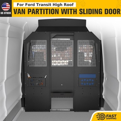 Van Partition with Sliding Door Fit for Ford Transit High Roof