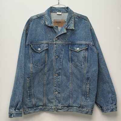 GAP Jean Jacket Vintage 1980s 1990s Oversized Trucker Blue Denim Jacket Size M