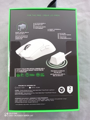 New Razer Viper V3 Pro White Edition Wireless Gaming Mouse RZ01-0512 - 第 2/2 張圖片
