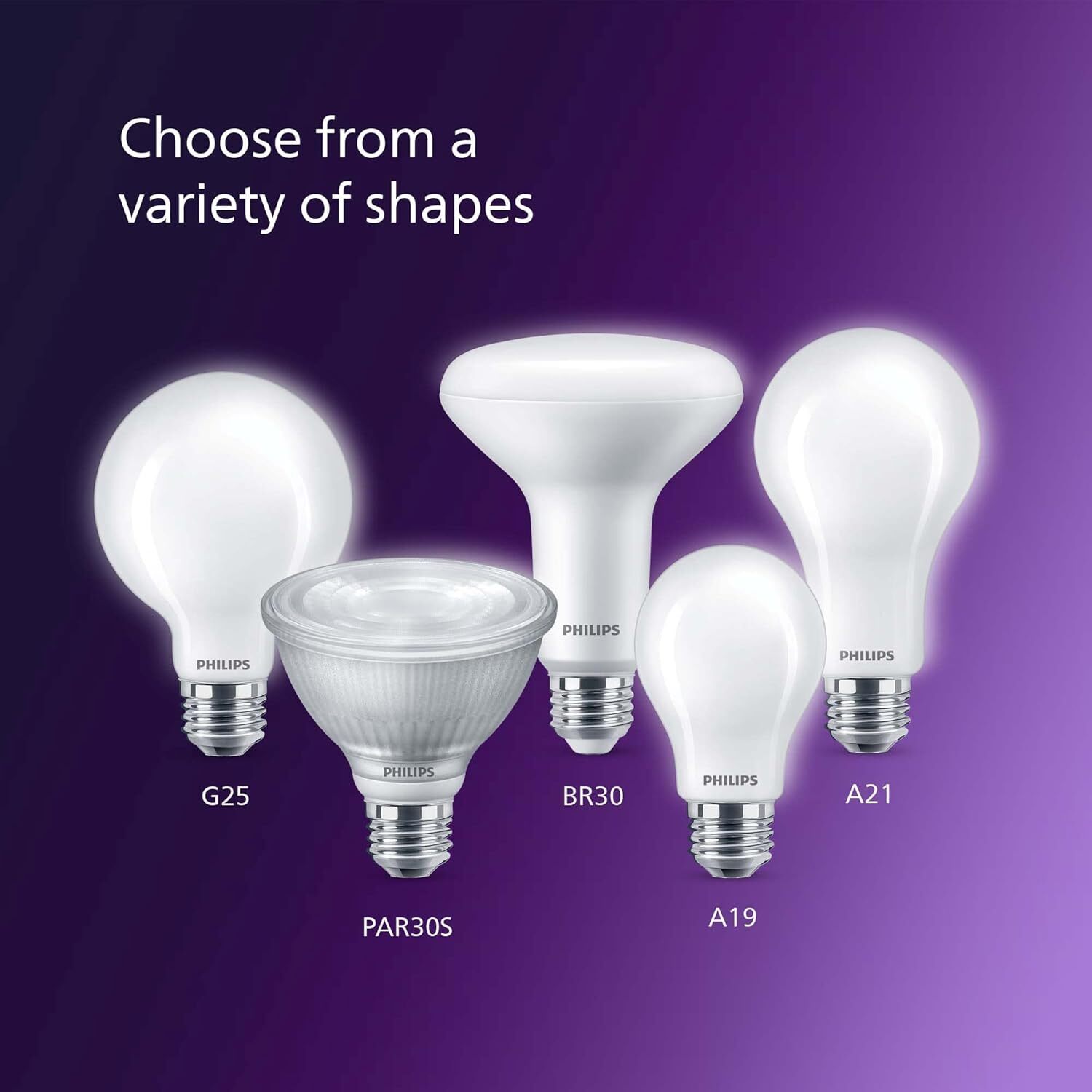 PHILIPS LED A19 Ultra Definition Frosted Dimmable LED Light Bulbs - Flicker-Free