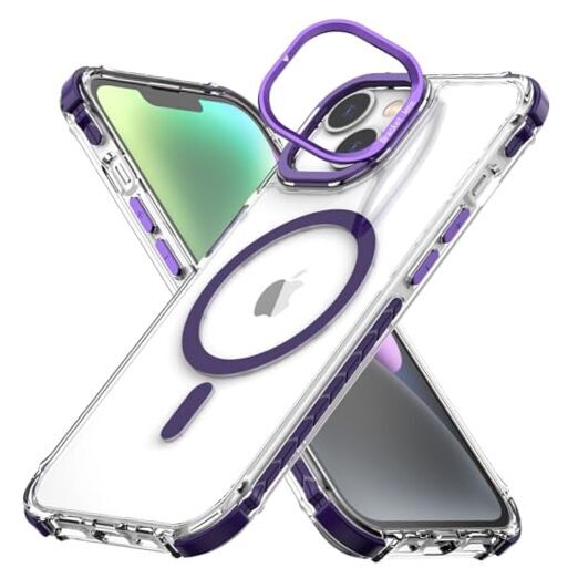 for iPhone 13/14 Case Compatible with MagSafe,Military Grade Shockproof Purple