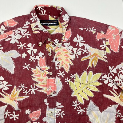 Reyn Spooner Modern Collection MEDIUM Bird of Paradise Hawaiian Aloha Monstera M