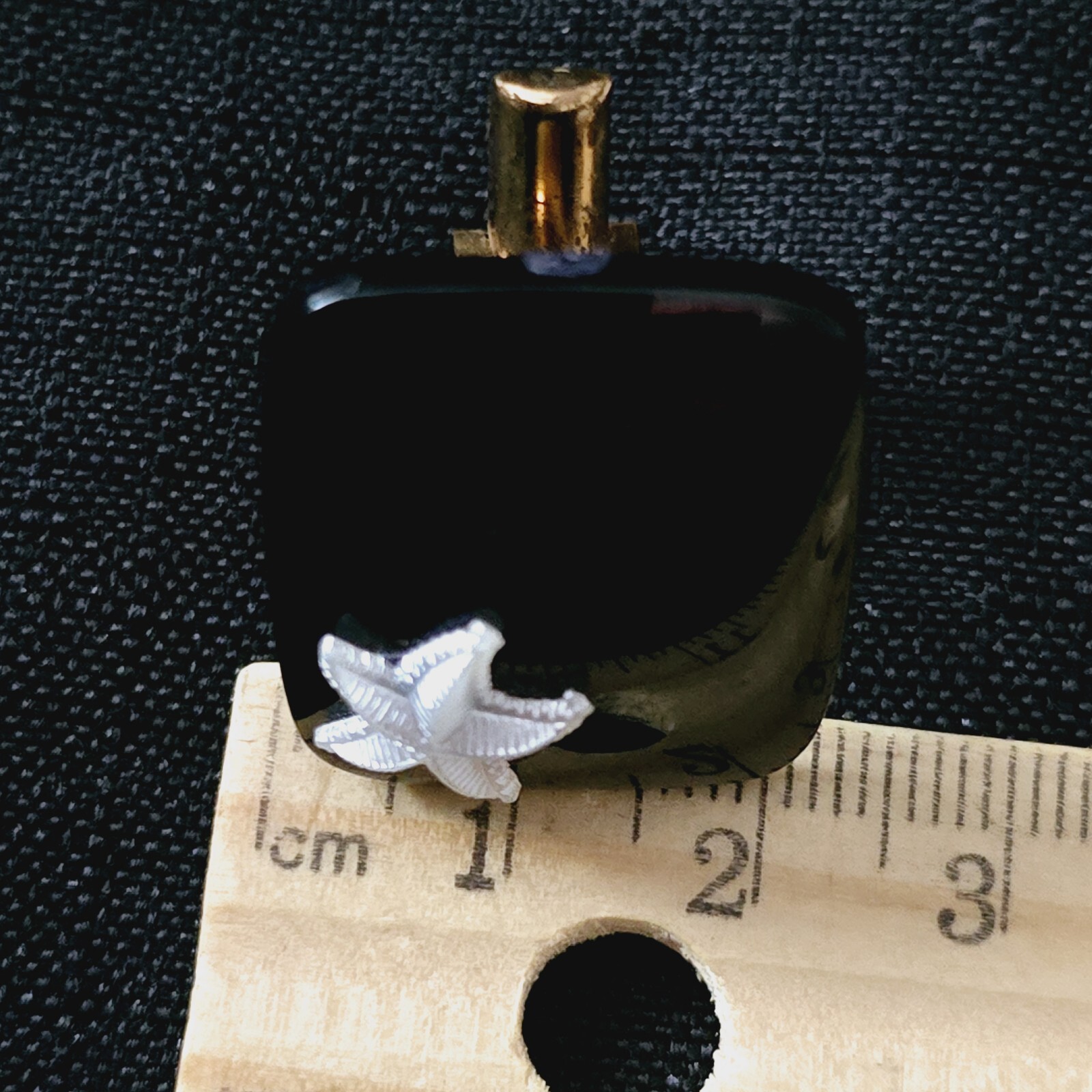 Vintage Rectangular Black Plastic Cufflinks With … - image 17