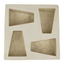 Veneer Stone Rubber Molds for Concrete, Keystones, 5.75", 4 Count