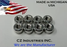 1/8 NPT QTY:8 ALUMINUM FEMALE WELD ON / WELD IN FLANGE FITTING BUNG, 1/8"-27